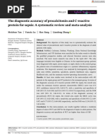 The Diagnostic Accuracy of Procalcitonin and C Reactive Protein For Sepsis