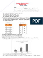 Evaluacion de Proceso Matematica 6to