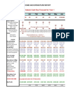 Budgeted Sales& Cash Flow Forecast For Year 1: Income and Expenditure Report