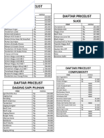 pricelist