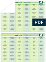 Adjectives Nouns and Verbs Word Mat English Portuguese - Ver - 1