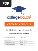 XAT 2024 Question Paper With Answer Key