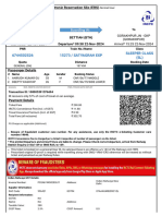 Satyagrah Exp Sleeper Class (SL) : Electronic Reservation Slip (ERS)