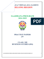 Sadhana - Business Studies Xii Sqps and Pqps 2024-25