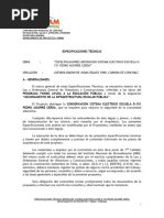 Especificaciones Técnicas Obra - Especificaciones Reposición Sistema Electrico Escuela D - 151 Pedro Aguirre Cerda