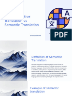 Communicative Translation Vs Semantic Translation