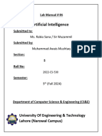 Artificial Intelligence: Lab Manual # 06