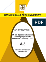 Research Methodology and Stats M.ed SPCL Edn Notes For Netaji