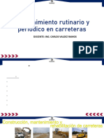 Mantenimiento Rutinario y Periódico en Carreteras SESIÓN N°01