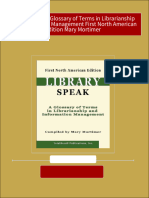 Libraryspeak A Glossary of Terms in Librarianship and Information Management First North American Edition Mary Mortimer