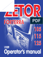 ZETOR Forterra 95-125 Operator Manual