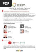 Midem 2012 (Cannes, 28-31 Jan) - Conference Programme