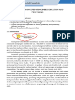 LP 1 - Basic Conepts of Food Preservation and Processing