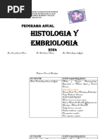 Programa Histologia y Embriologia 2024 (Según Formato)