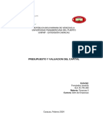 Actividad I Informe Sobre Presupuesto y Valuacion Del Capital