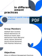 Ethics in Different Management Practices GROUP 4