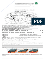 Simulado Sobre Placas Tectonicas