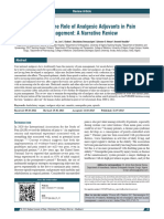 Redefining The Role of Analgesic Adjuvants in Pain Management