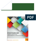 Instant Download (Ebook PDF) Database Design Application Development Administration 7th by Mannino PDF All Chapters