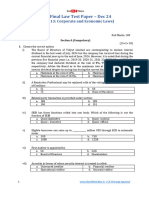 CMA Final Law Test Paper - Dec 2024