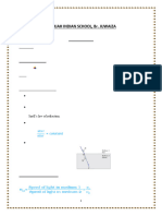 Refraction of Light-Notes