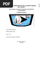 Informe Tecnico de Maquinas y Herramientas Convencionales