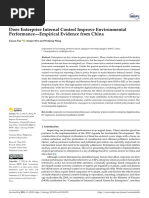 Does Enterprise Internal Control Improve Environmental Performance-Empirical Evidence From China.