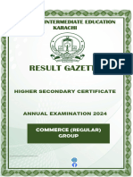 Result Gazette Commerce Regular Part II Annual 2024