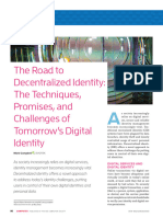 The Road To Decentralized Identity - The Techniques, Promises, and Challenges of Tomorrow's Digital Identity