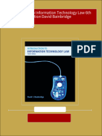 Instant Download Introduction To Information Technology Law 6th Edition David Bainbridge PDF All Chapter