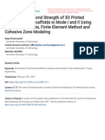 Computingthe Bond Strengthof 3 DPrinted Polylactic Acid Scaffoldsin Mod