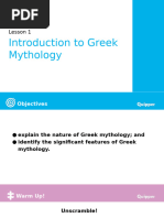 English 10 - Unit 2 - Lesson 1 - Introduction To Greek Mythology