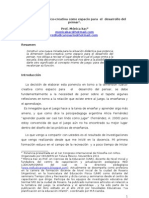 La Dimensión Lúdico-Creativa Como Espacio para El Desarrollo Del Pensar