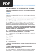 1 - Lei Do Exercicio Profissional - LEI 7.498 25-06-86