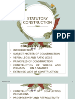 Statutory Construction 1