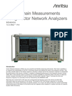 Time Domain Measurements Using Vector Network Analyzers