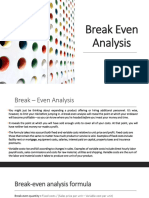 Break Even Analysis