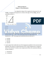 CBSE Test Paper 01 Chapter 12 Thermodynamics