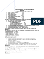 ENCG de Fès S3-Comptabilité de Gestion PR: N. Essanoussi Passage de La Comptabilité Générale À La Comptabilité de Gestion Exercice 1