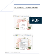 Practical - 7 Creating Template in Writer: File Templates Save