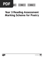 Year 3 Reading Assessment Poetry Mark Sheme Term 2