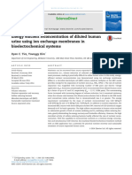 Energy Efficient Reconcentration of Diluted Human Urine Using Ion Exchange Membranes in Bioelectrochemical Systems