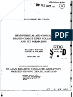 William P. Walters and Stanley K. Golatski - Hemispherical and Conical Shaped-Charge Liner Collapse and Jet Formation