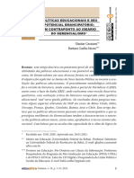 Políticas Educacionais e Seu Potencial Emancipatório - Glauber Cassiano - Barbara Coelho Neves