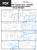 HONORS Similar Figures QUIZ Work Mat