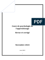 Cours de Psychologie de L'app. Nov. 2024 Rev Et Corr.