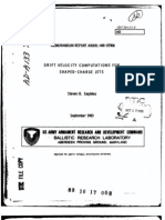 Steven B. Segletes - Drift Velocity Computations For Shaped-Charge Jets