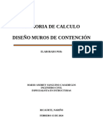 MEMORIA DE CALCULO DISEÑO ESTRUCTURAL MUROS Ricaurte-Nariño