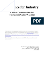 FDA Guide On Theraputic Cancer Vaccines