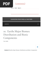 Earths Major Biomes- Distribution and Biotic Components – Ecosystem Structures &